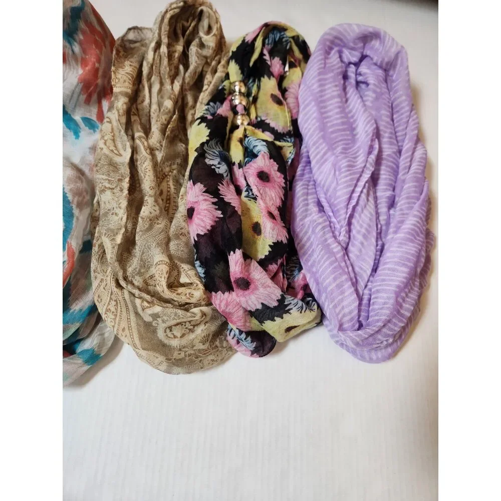 Scarf & Convertible Wrap Lot – 11 Pieces Mixed Prints & Styles